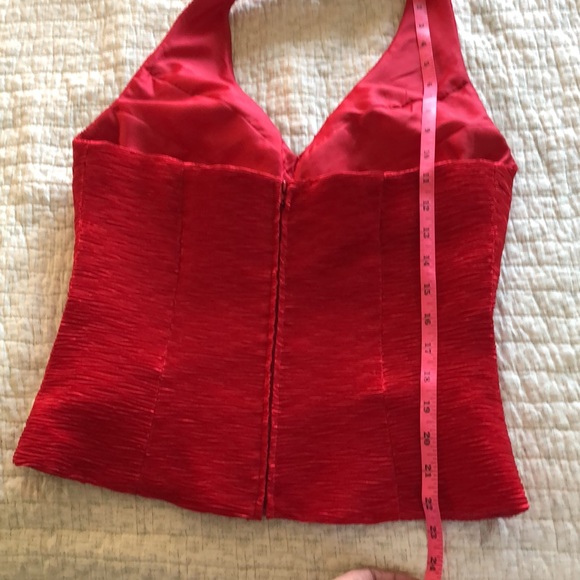 Caché Gorgeous Red party halter top size.8 EUC like new!Perfect for the holidays - Picture 11 of 11